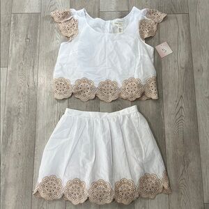 Brand new with the tag! Happily Grey White Two-Piece Set